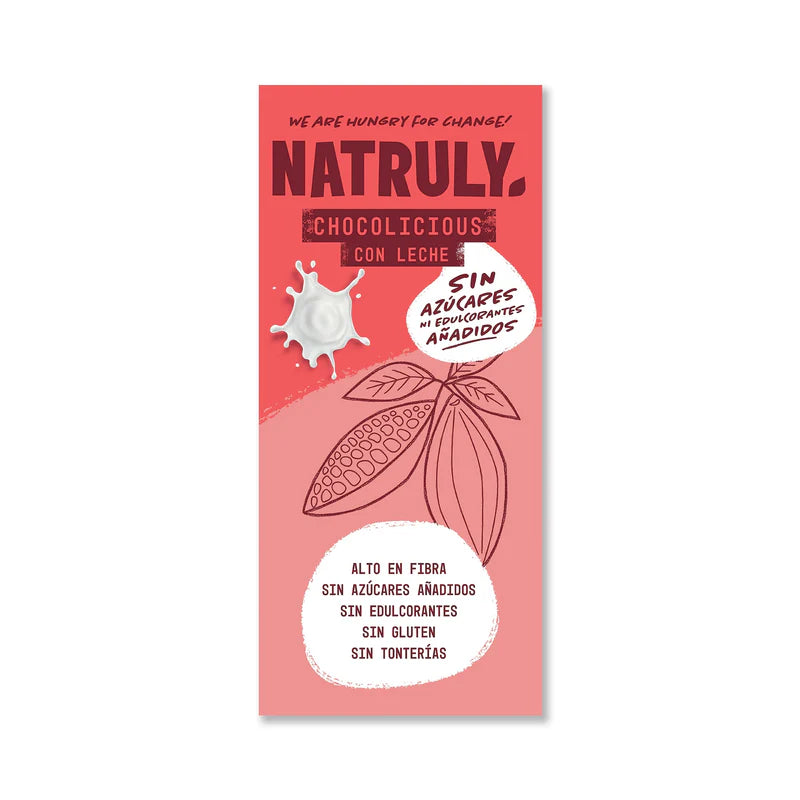 Natruly pieniškas šokoladas, be pridėtinio cukraus, be gliuteno, 85 g