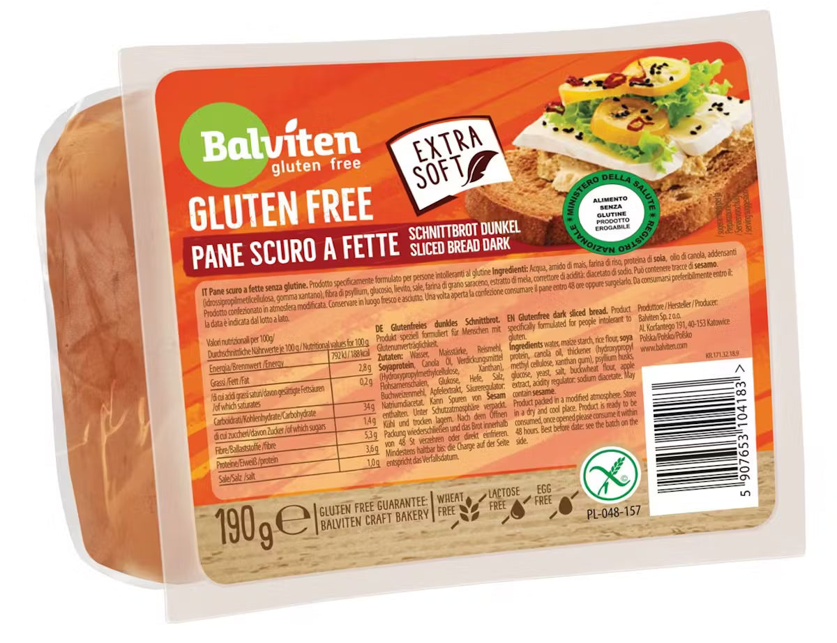 Tamsi pusryčių duona BALVITEN GLUTEN FREE, 190 g