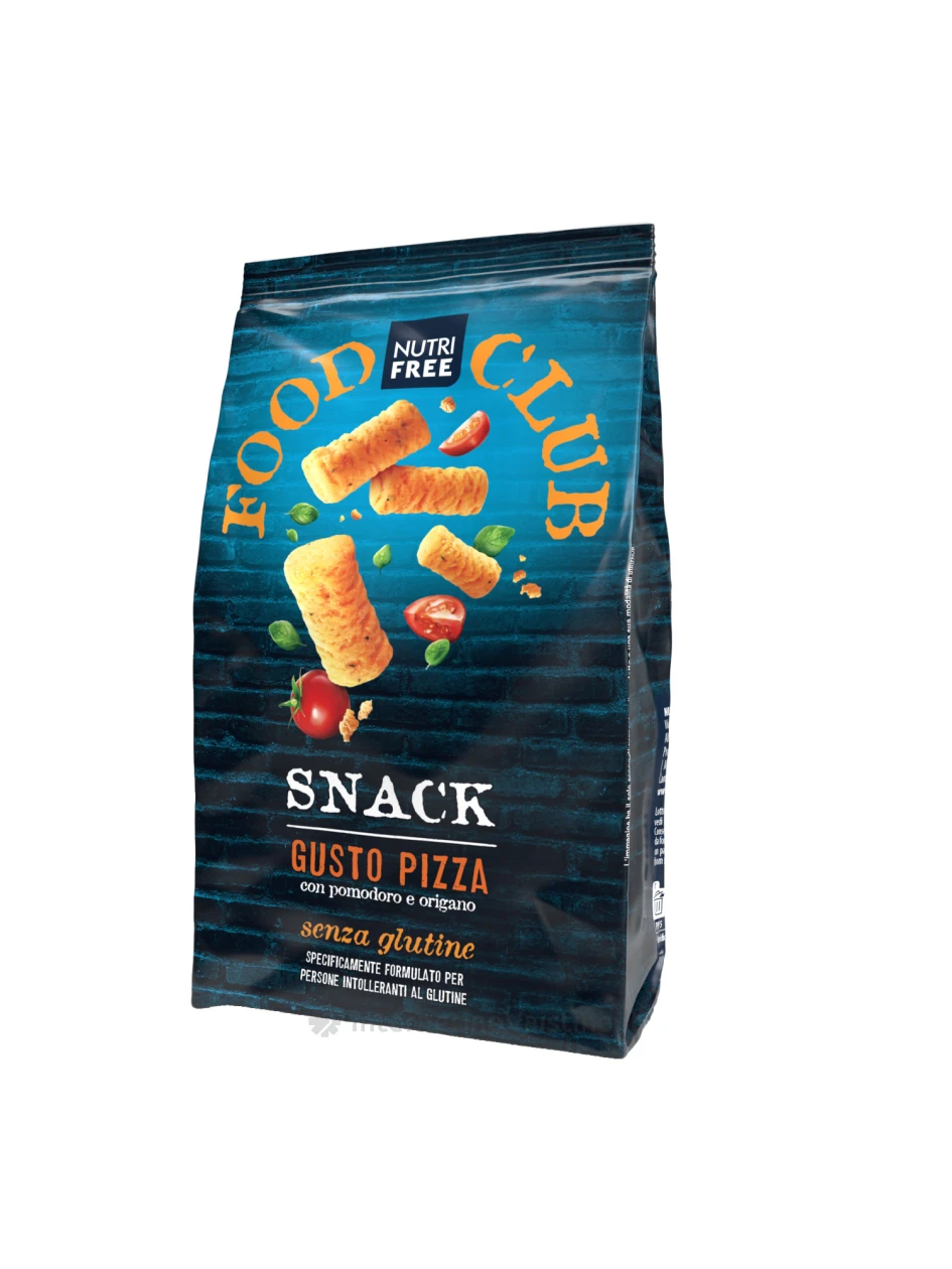 NUTRIFREE SNACK GUSTO PIZZA - picos skonio itališkas užkandis be glitimo, 100g
