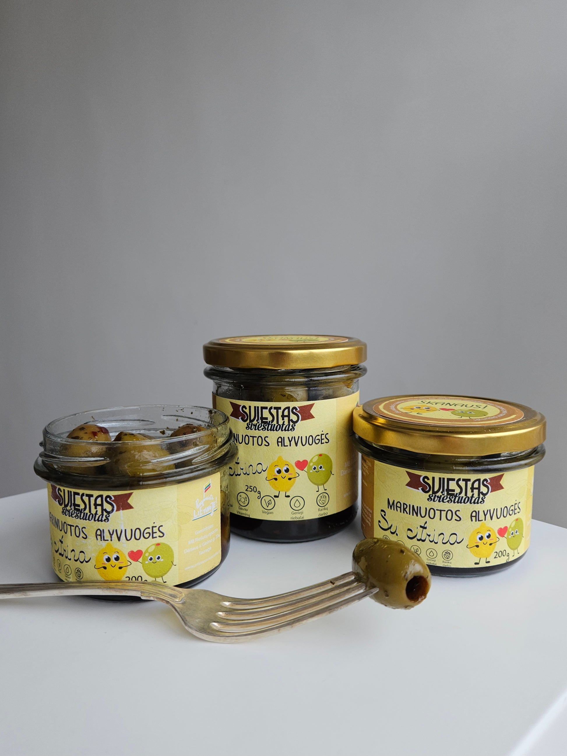 NEW. Marinuotos alyvuogės su citrina 250 g