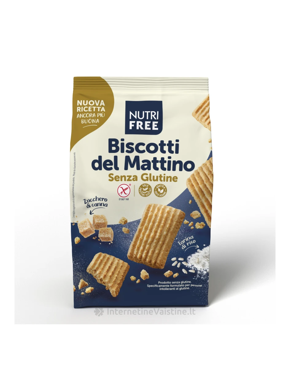NUTRIFREE BISCOTTI DEL - sausainiai be glitimo, 300g