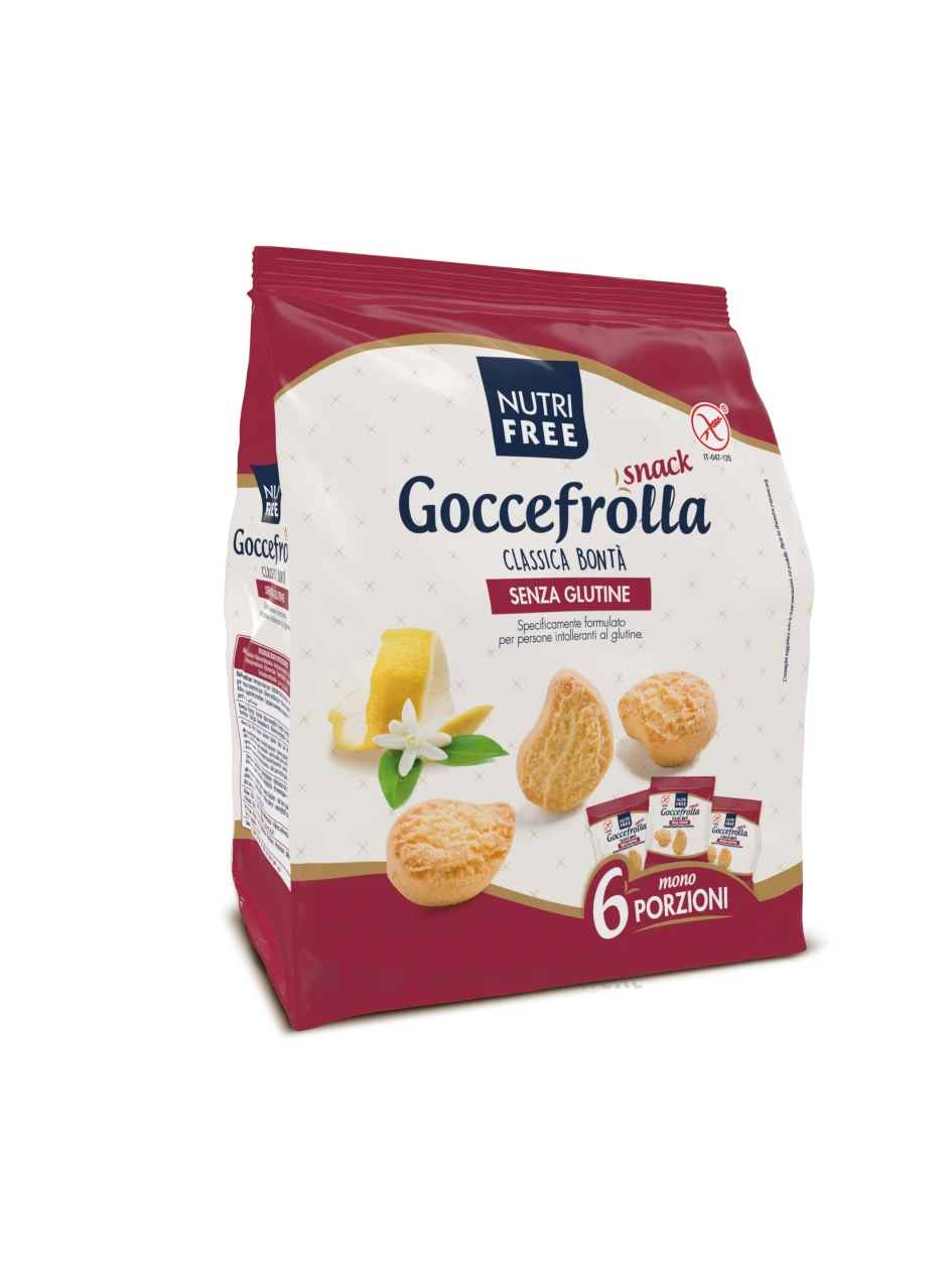 NUTRIFREE GOCCEFROLLA - citrinų skonio sausainiai be glitimo, 240g