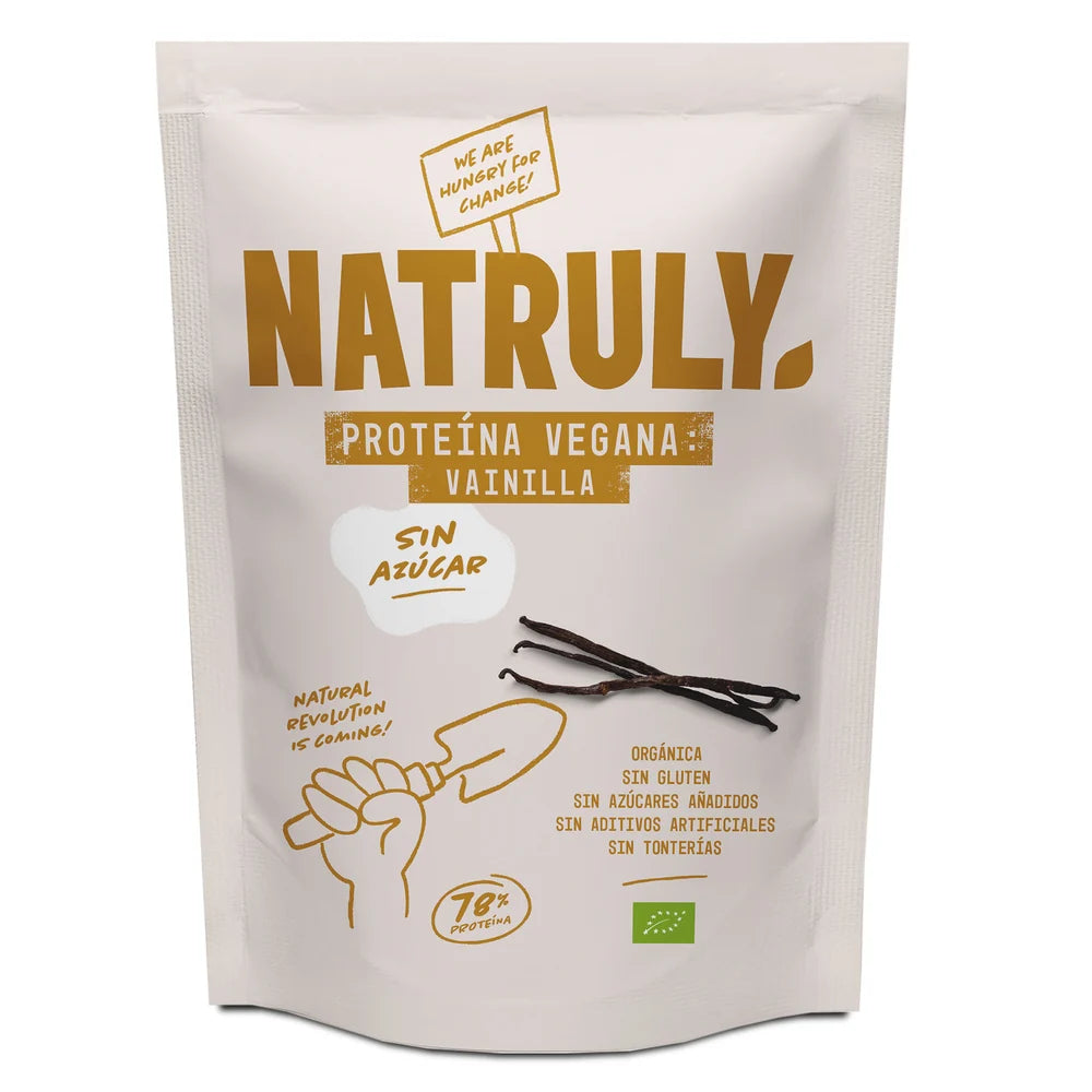 Natruly veganiški baltymai, vanilės skonio, be gliuteno 350g