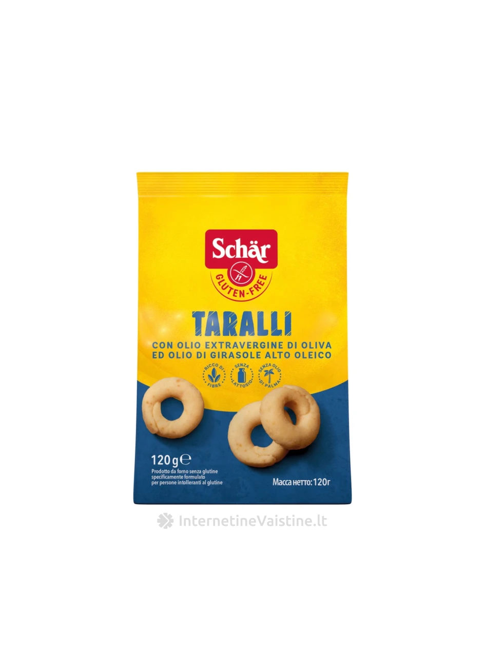 Schär TARALLI - tradiciniai itališki trapūs pikantiški sausainiai, 120g