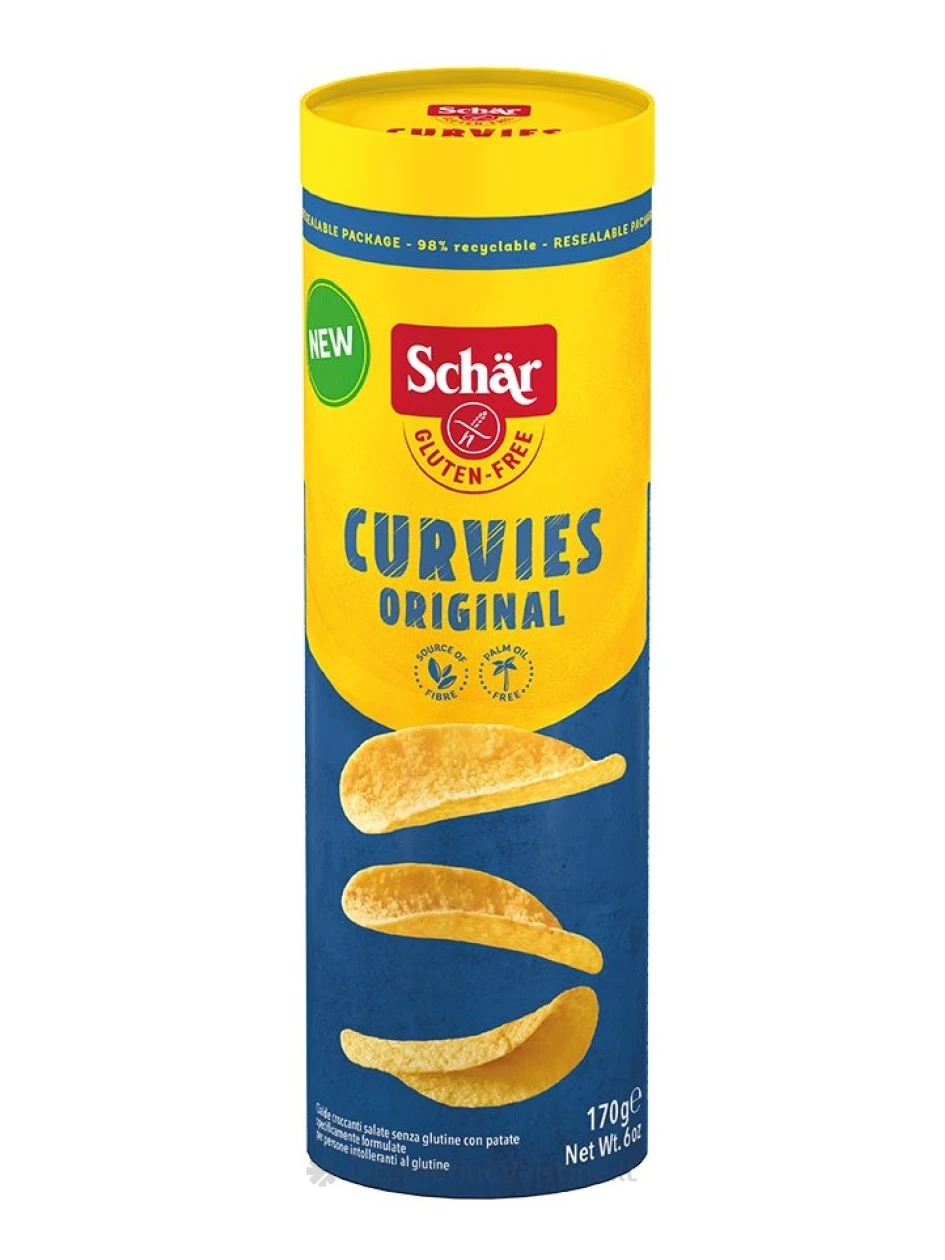 Schär CURVIES ORIGINAL – bulvių traškučiai be glitimo, 170g