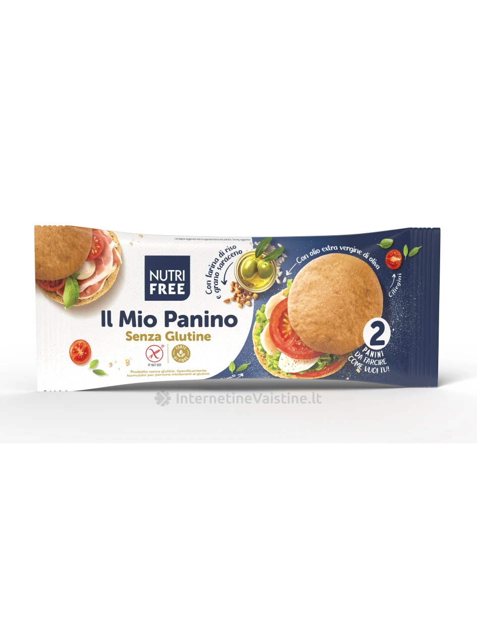 NUTRIFREE IL MIO PANINO - bandelės be glitimo, 180g (2x90g)