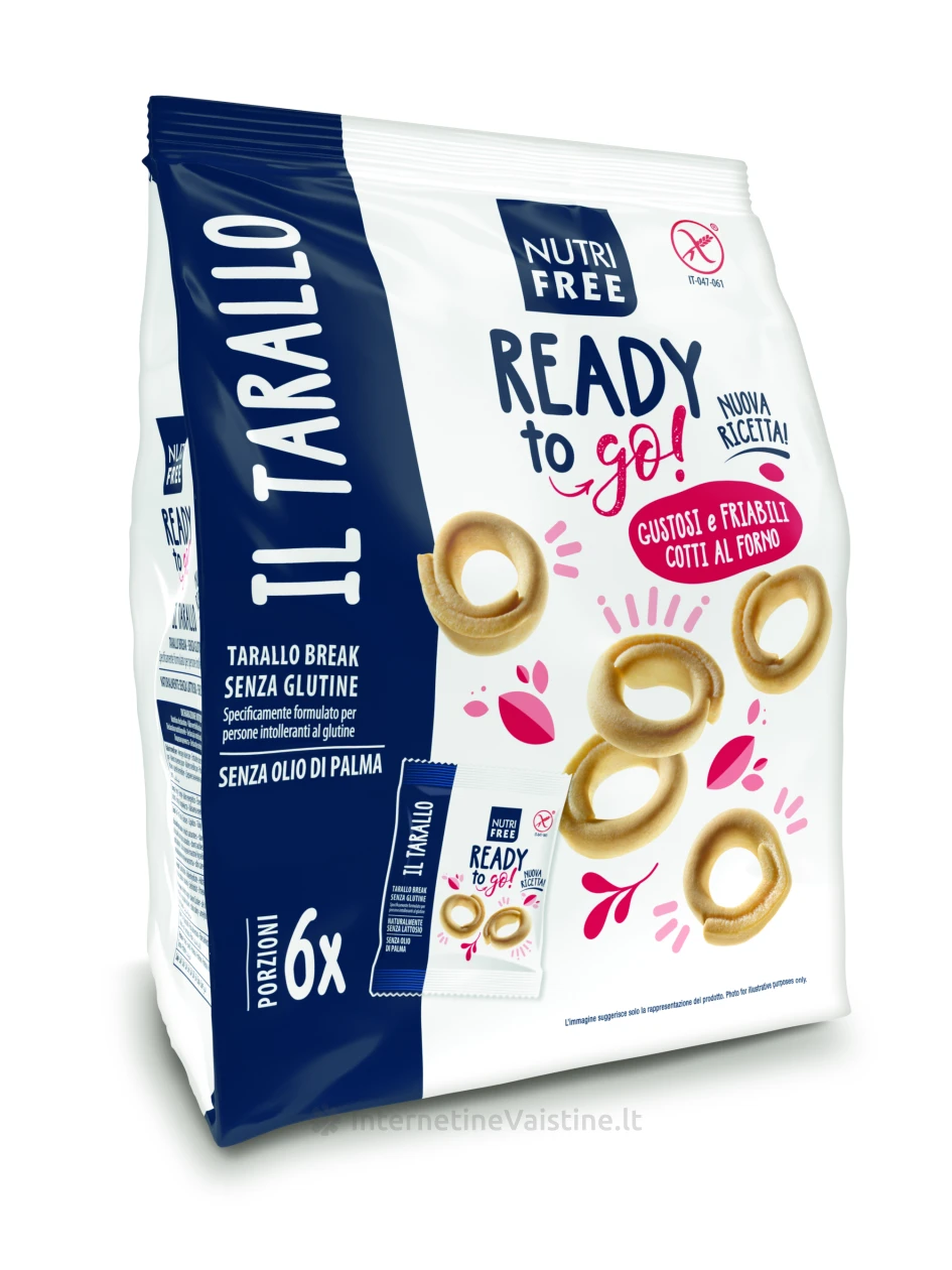 NUTRIFREE TARALLO BREAK - tradiciniai itališki trapūs sausainiai be glitimo, 180g