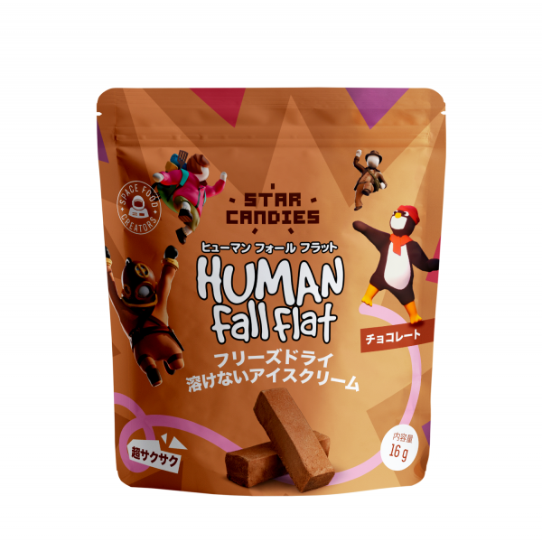 STAR CANDIES x HUMAN FALL FLAT šaltyje džiovinti šokoladiniai ledai 16g
