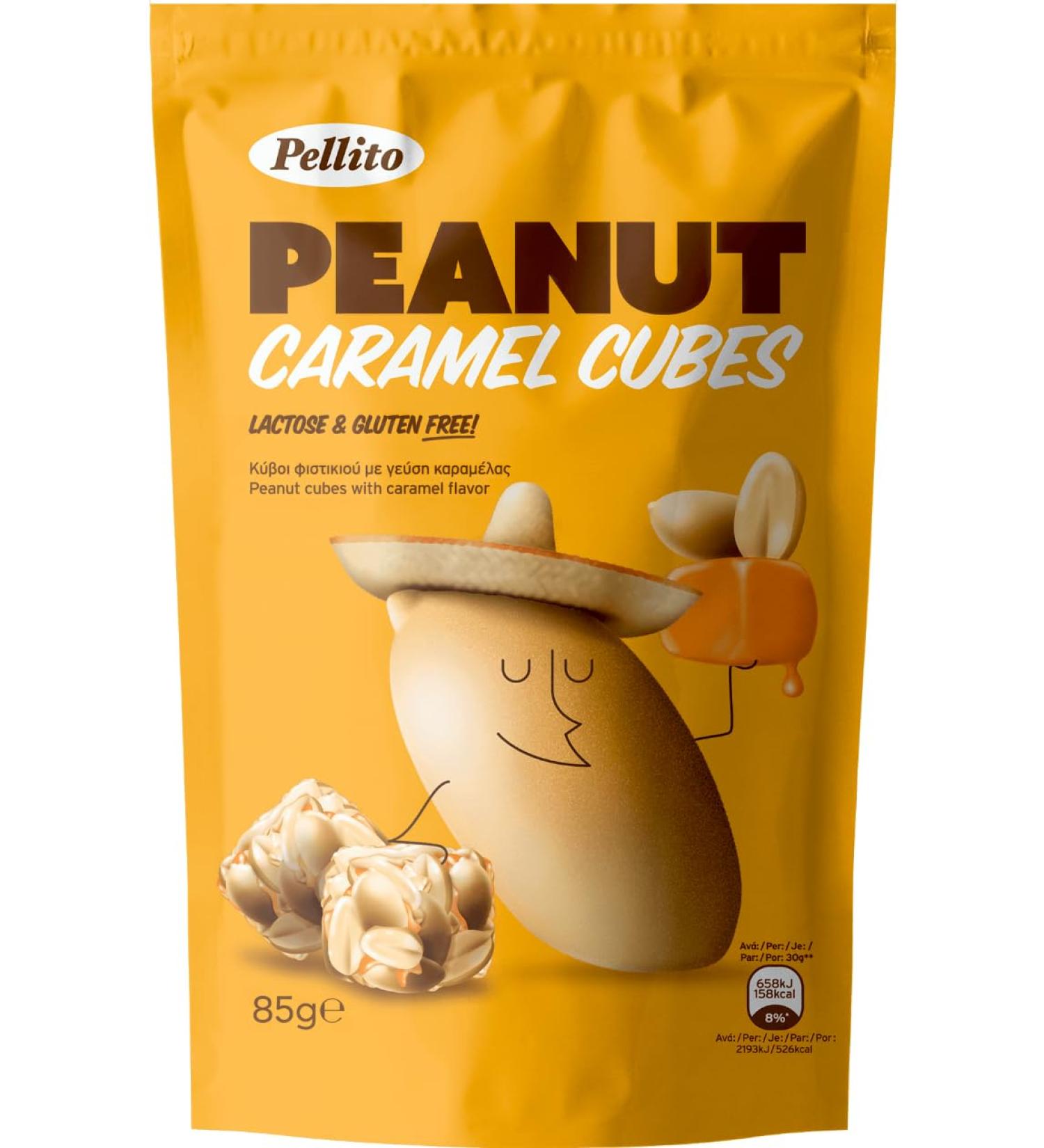 Žemės riešutų karamelės kubeliai 85g