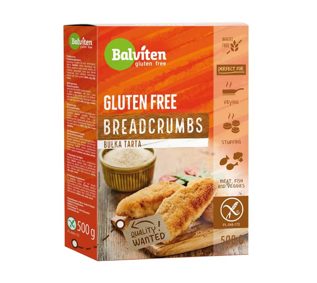 Malti džiūvėsėliai BALVITEN GLUTEN FREE, 500 g