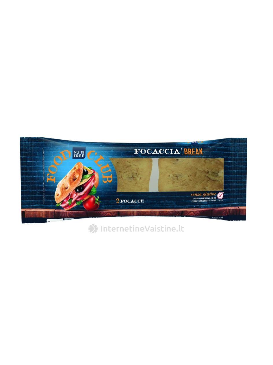 NUTRIFREE FOCACCIA BREAK - itališka duonelė be glitimo, 170g