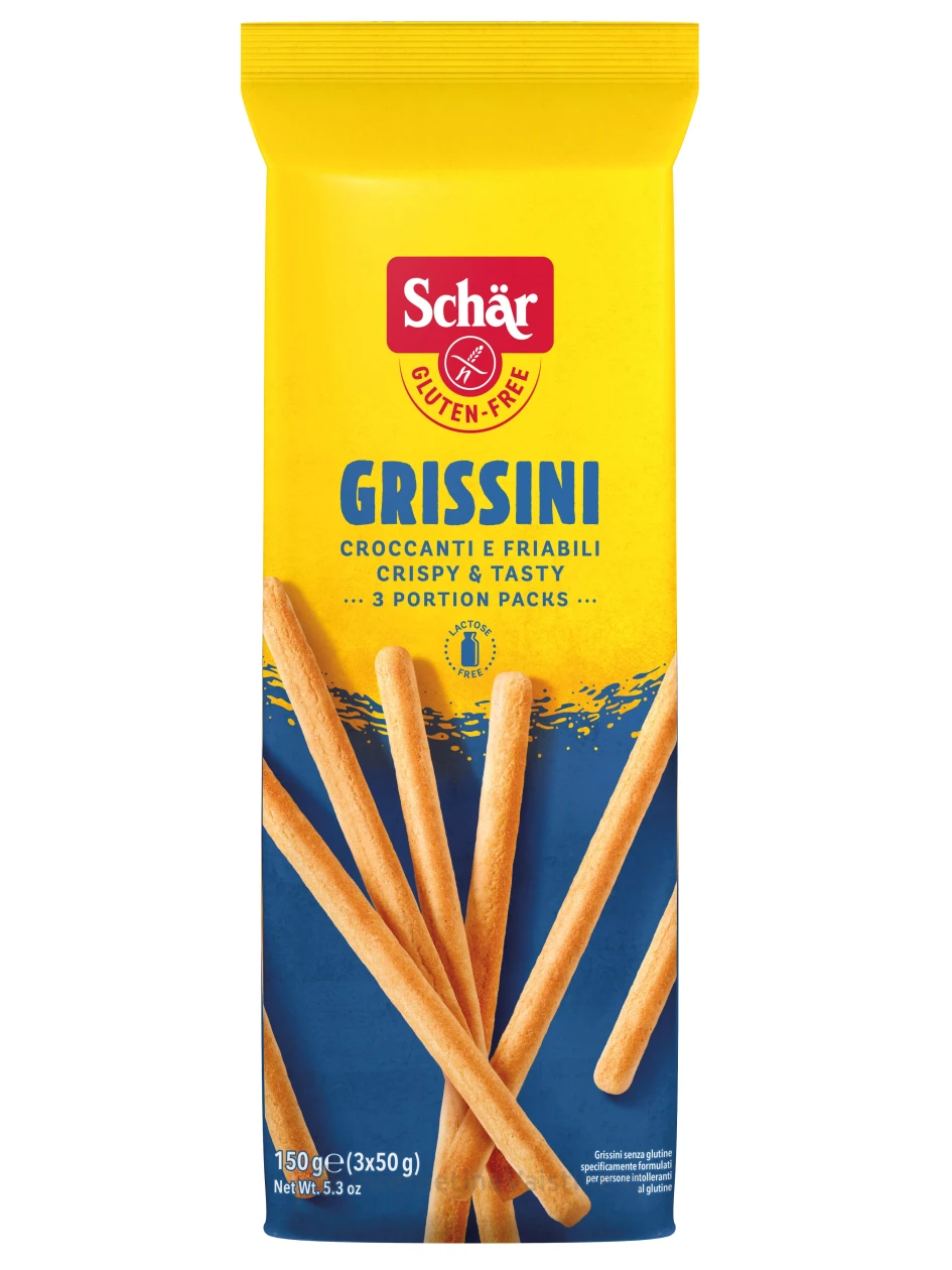 Schär GRISSINI - duonos lazdelės be glitimo, 150g