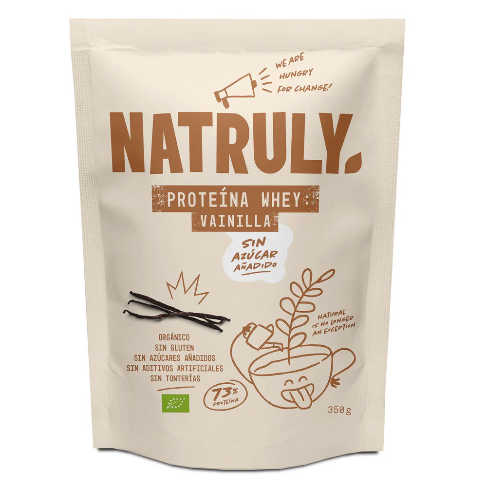Natruly ekologiški baltymai, vanilės skonio, be gliuteno 350 g
