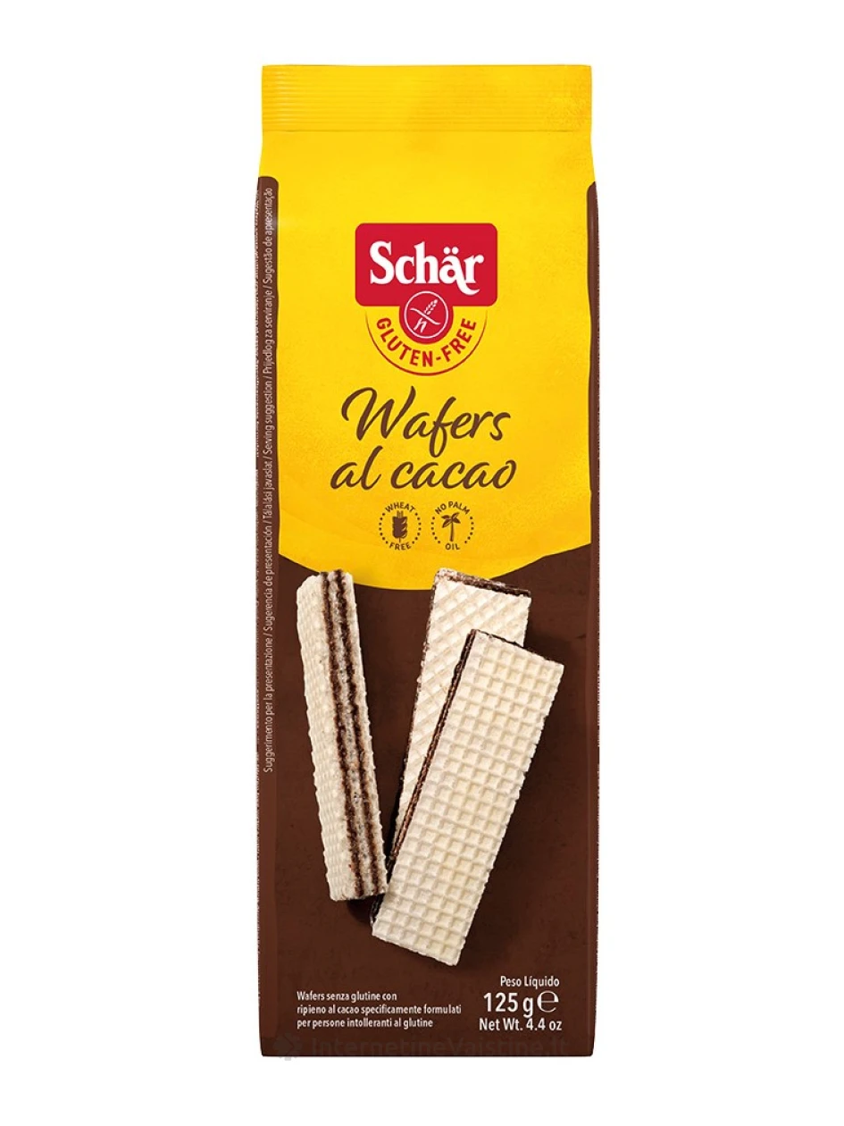 Schär WAFERS AL CACAO – vafliai su kakavos pertepimu be glitimo, 125g