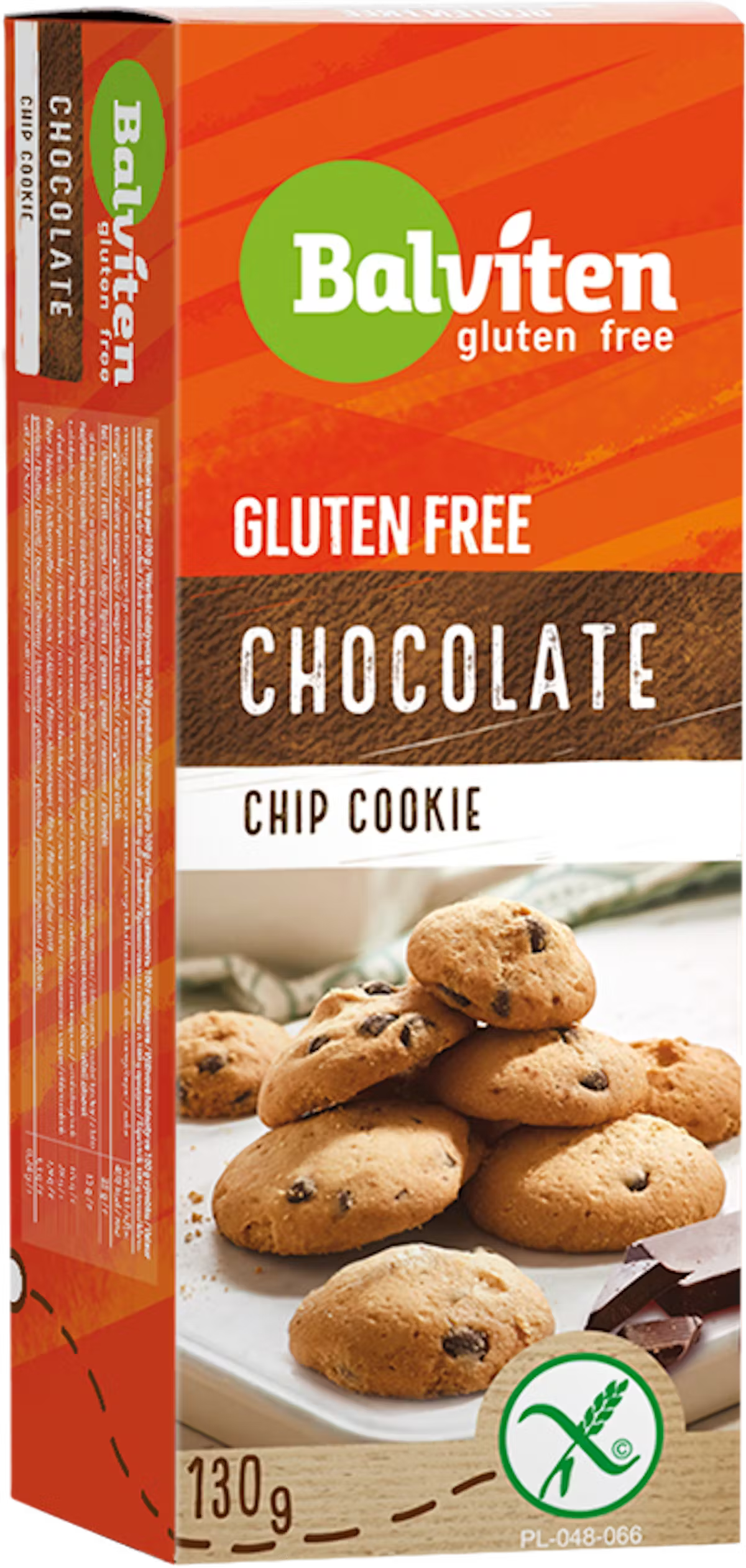 Sausainiai BALVITEN GLUTEN FREE, su šokolado gabaliukais, 130 g