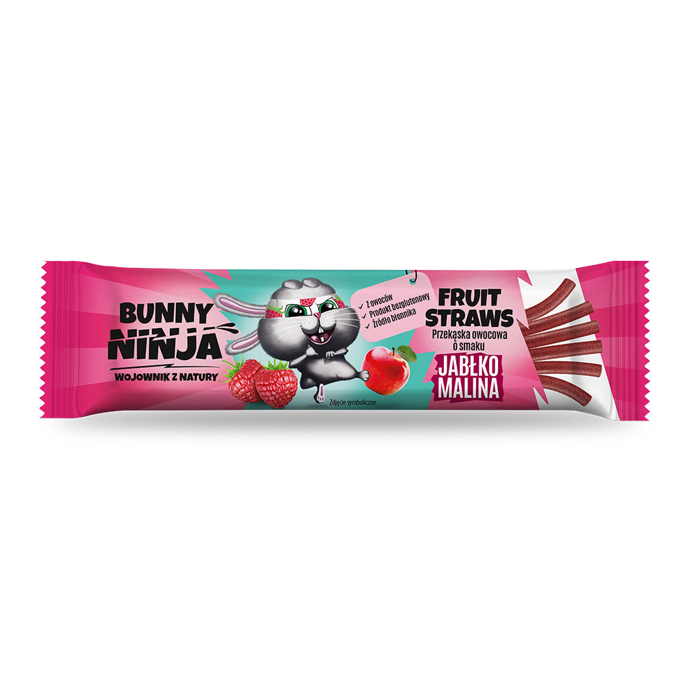 Obuolių ir aviečių šiaudeliai, 16 g
