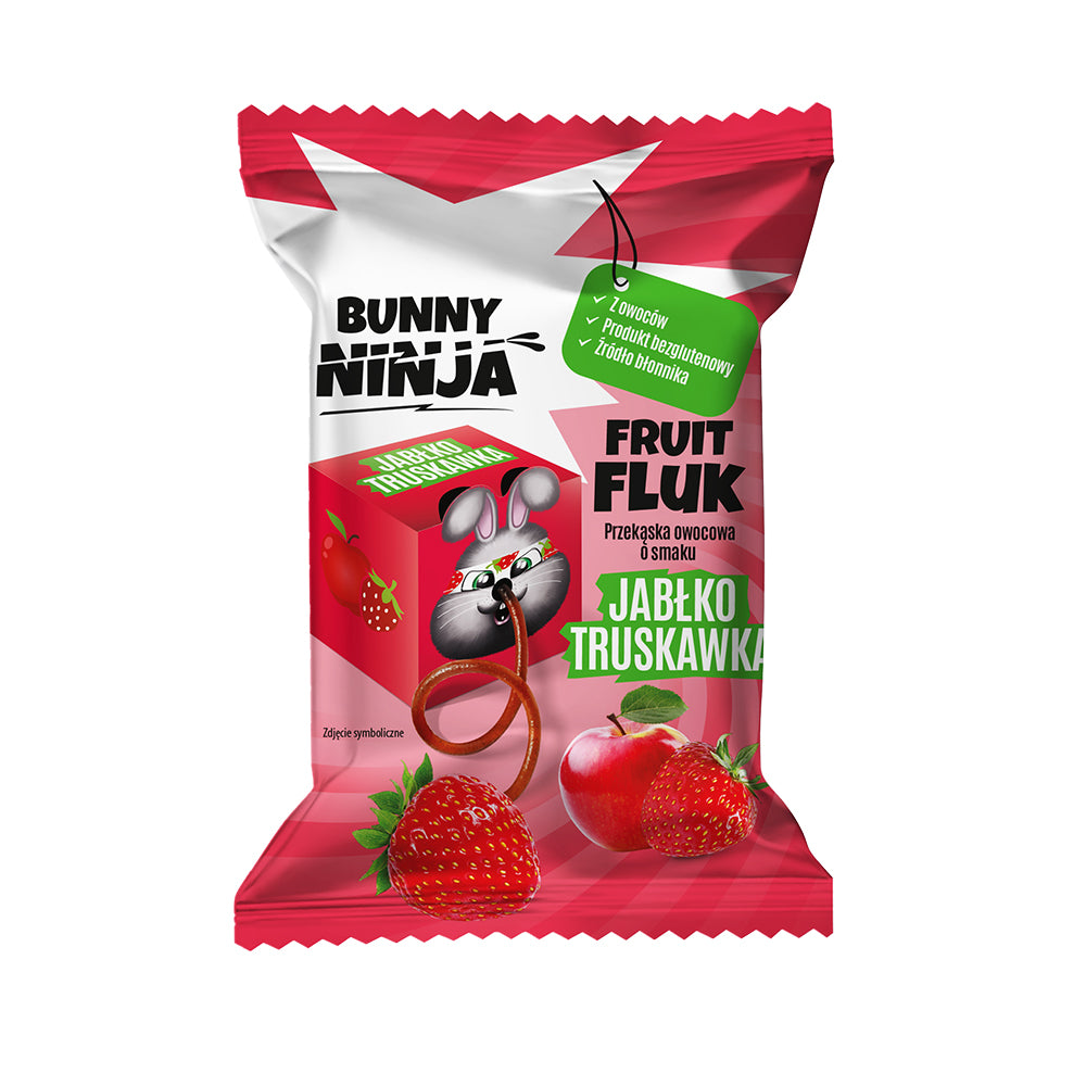Obuolių ir braškių virvelė, 15 g