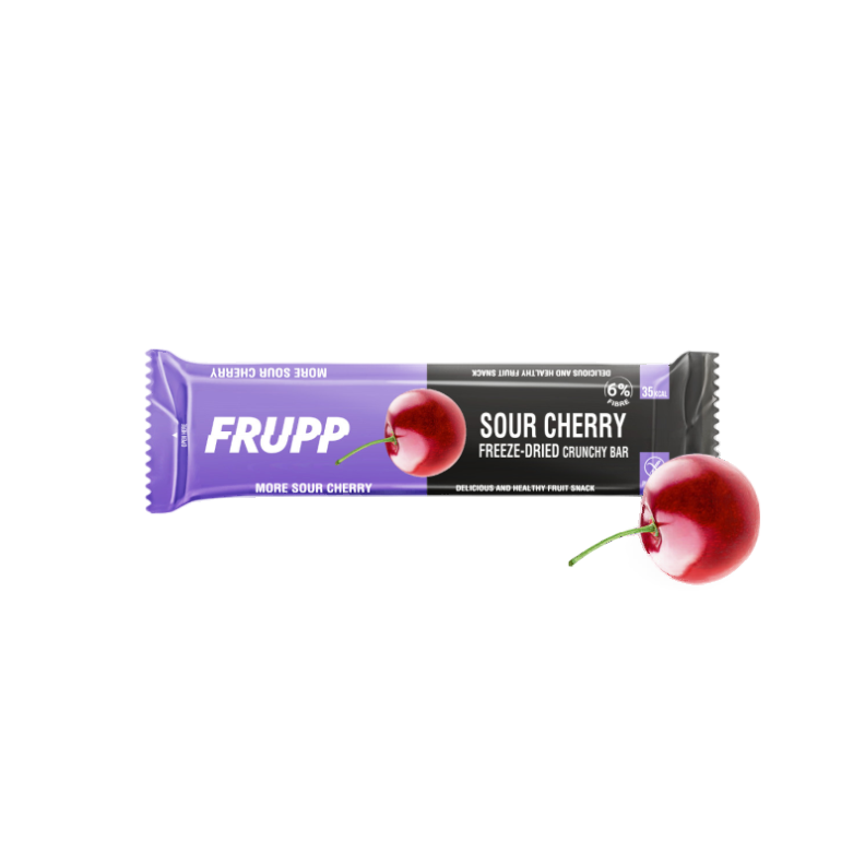 Liofilizuotų rūgščių vyšnių batonėlis FRUPP, 10g