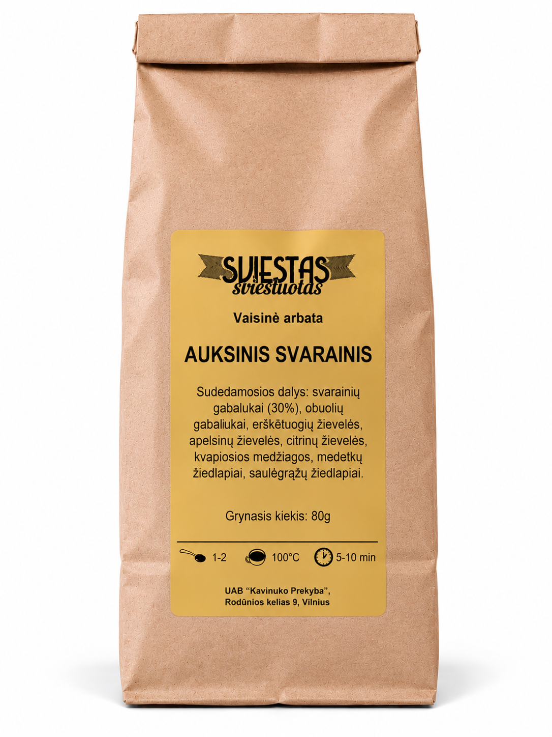AUKSINIS SVARAINIS, žalioji ir baltoji arbata 80g