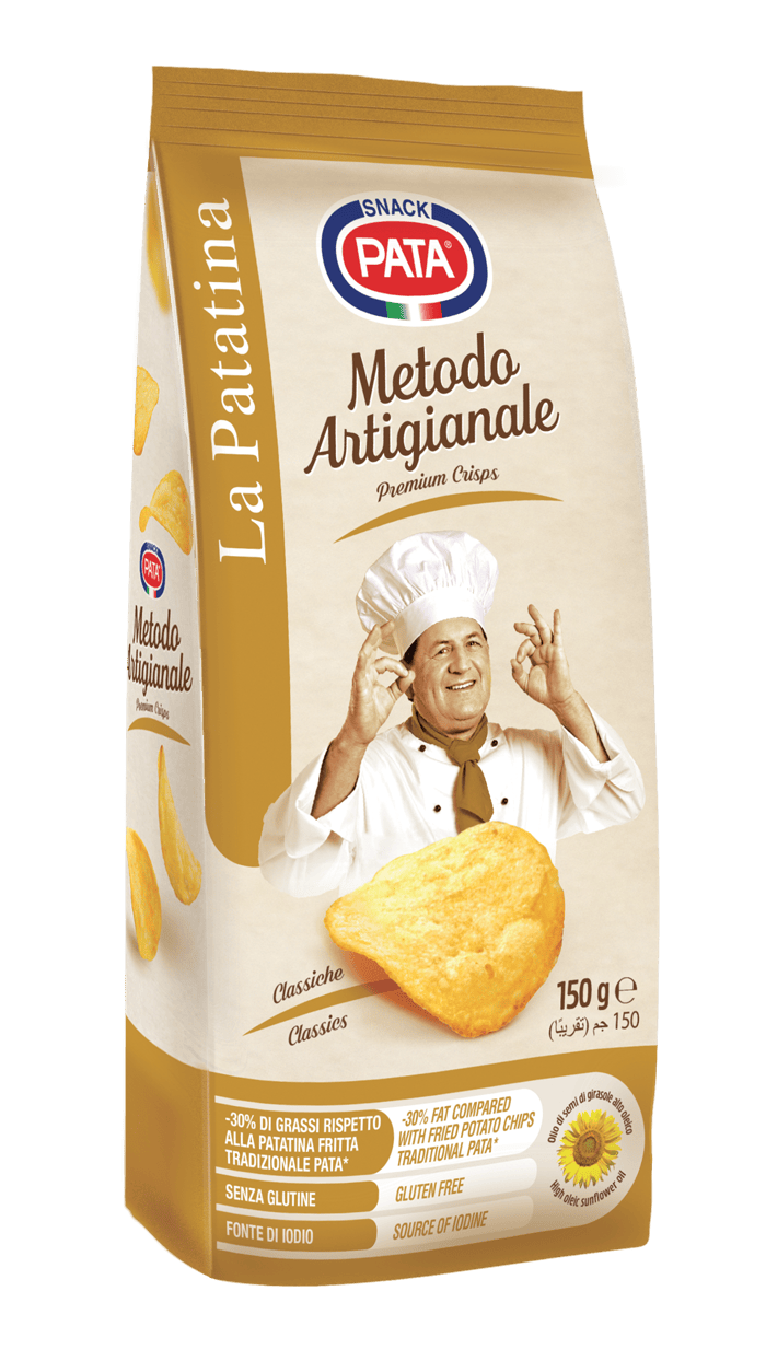 LA PATATINA CLASSICA, bulvių traškučiai pagal amatininkų metodą, 150 g / PATA