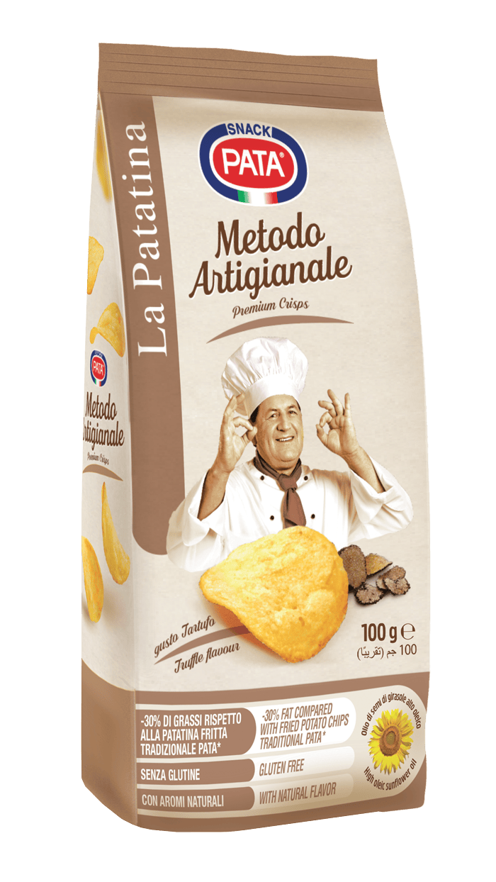 LA PATATINA TARTUFO, bulvių traškučiai su triufelių skoniu, 100 g / PATA