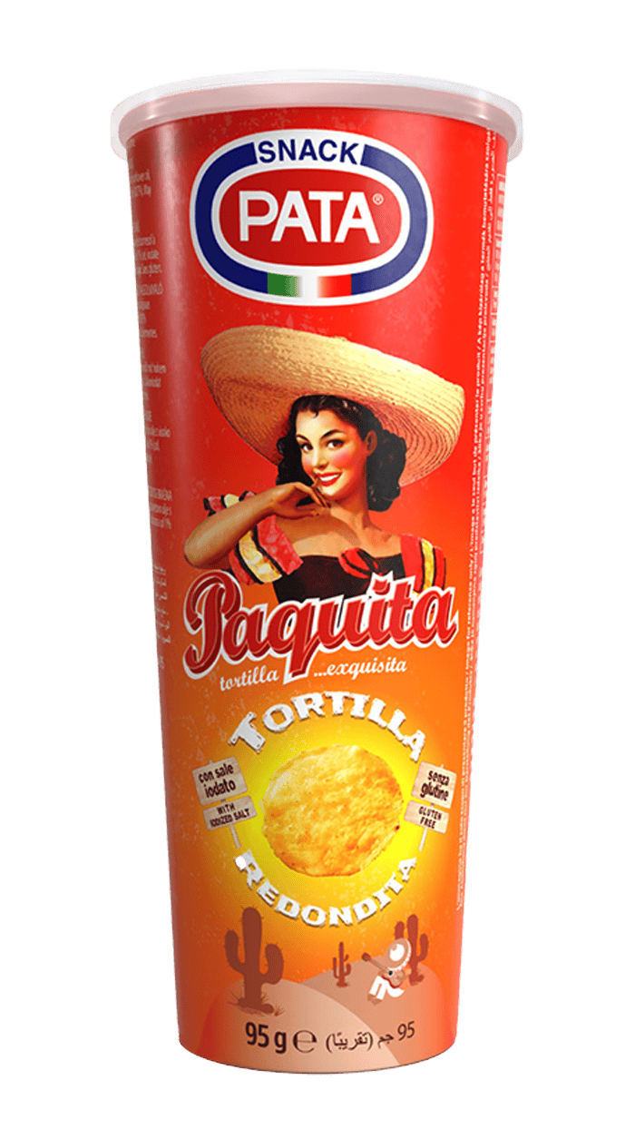 PAQUITA TORTILLA REDONDITA, kukurūzų tortilijų traškučiai, 95 g / PATA