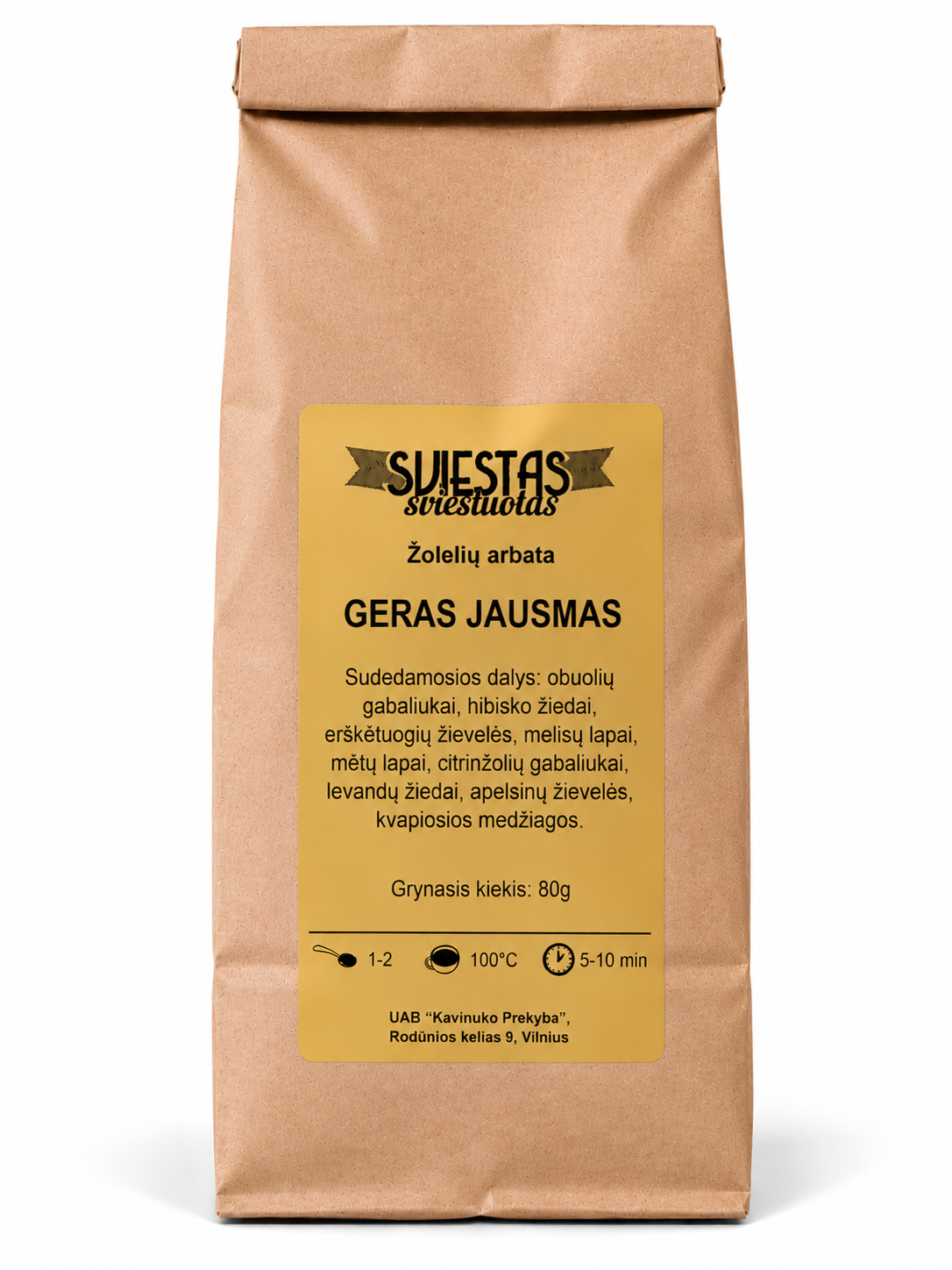 GERAS JAUSMAS, žolelių arbata 80g