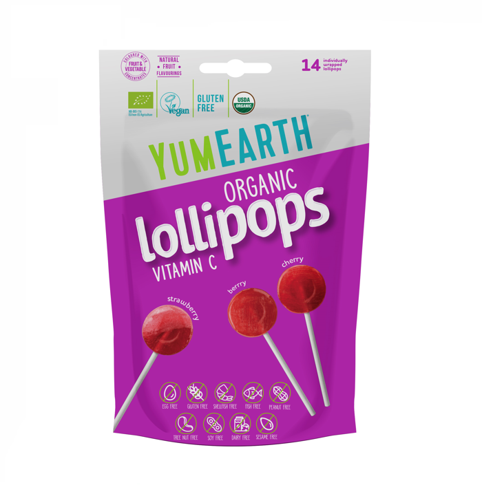 Ekologiški ledinukai ant pagaliuko su vitaminu C, 3 rūšys, 87 g, 14 vnt.