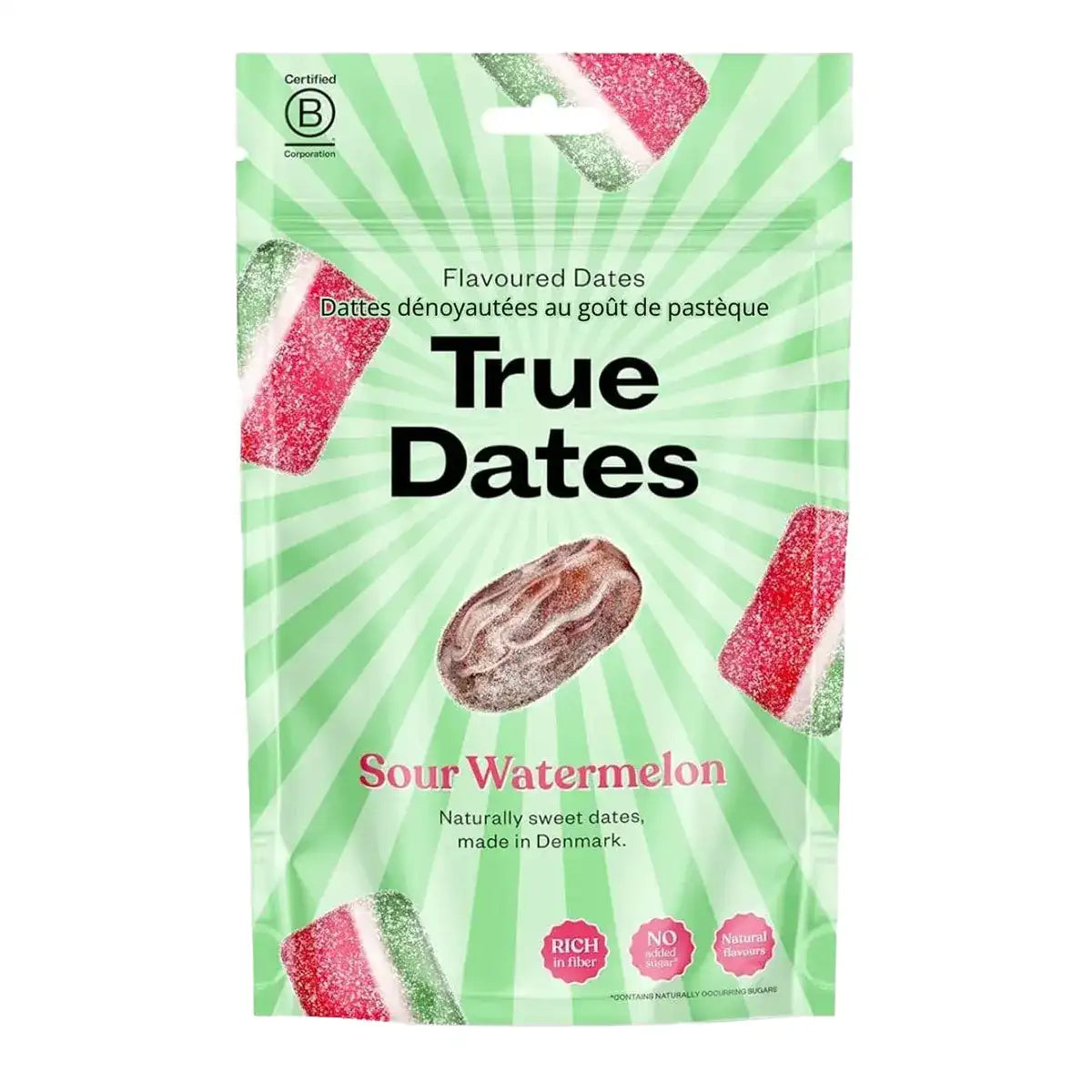 True Dates - Datulės be kauliukų, rūgščių arbūzo skonio 100g