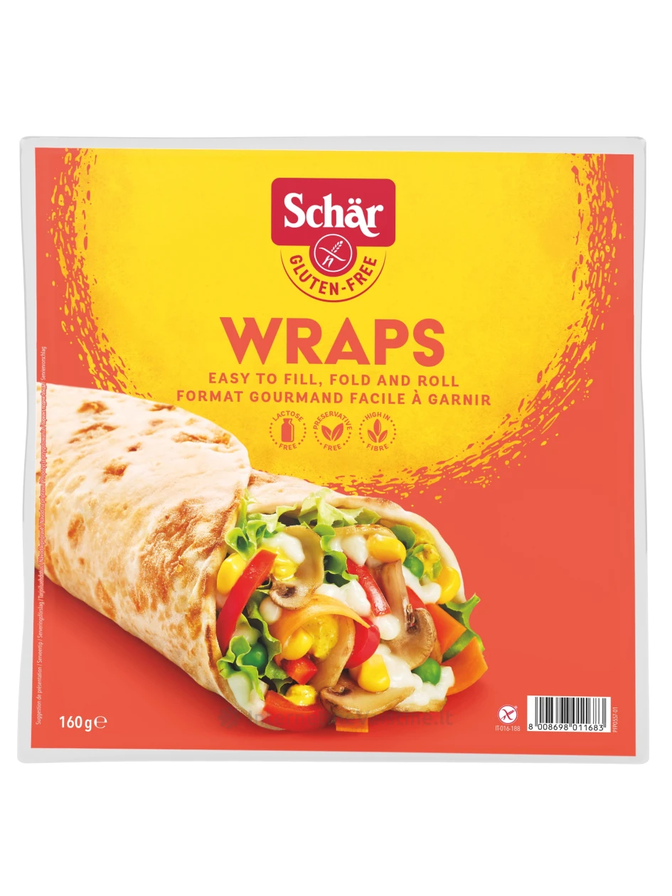 Schär WRAPS – tortilijų duona be glitimo, 160g (2 x 80 g)