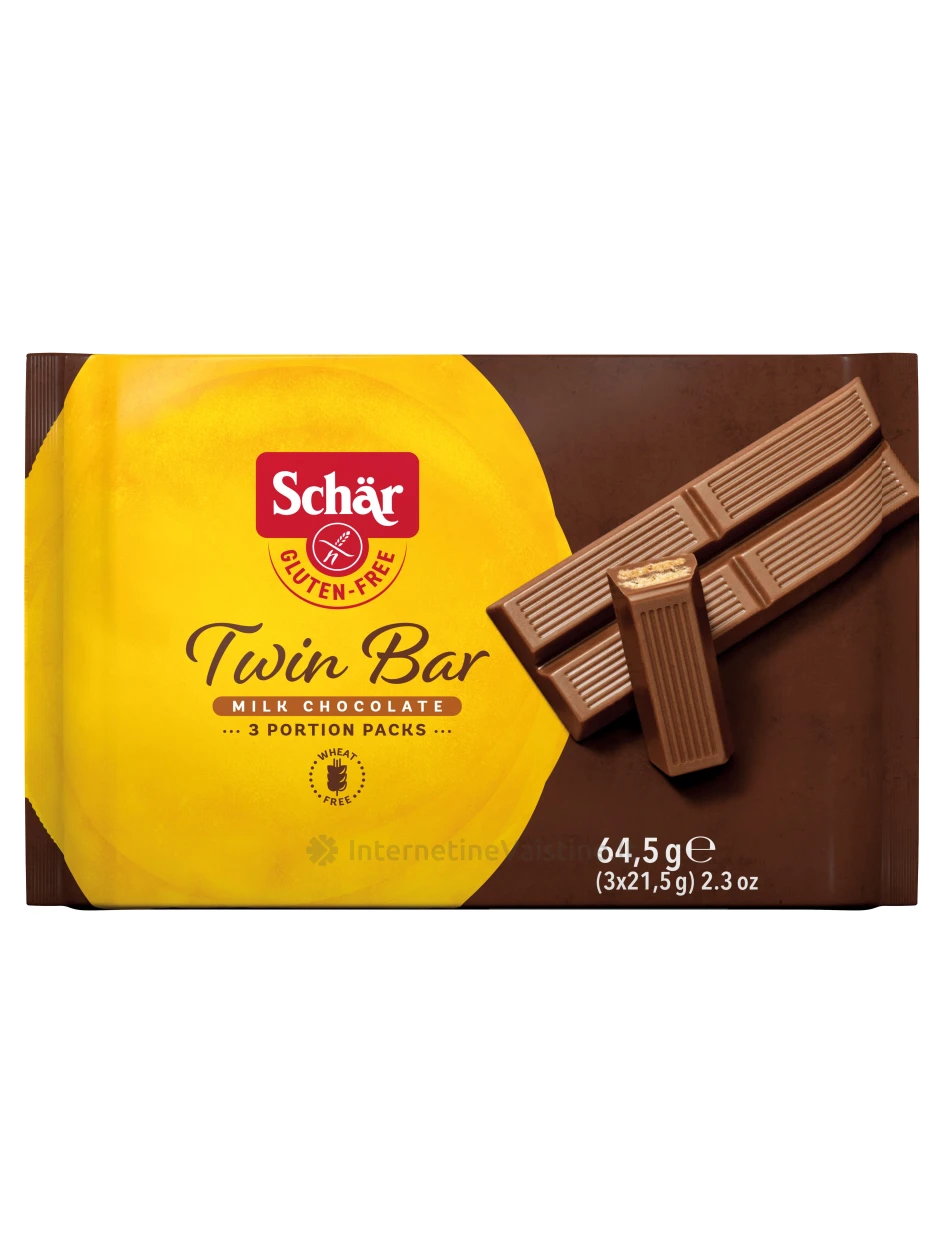 Schär TWIN BAR – vaflinis batonėlis be glitimo, 64.5g