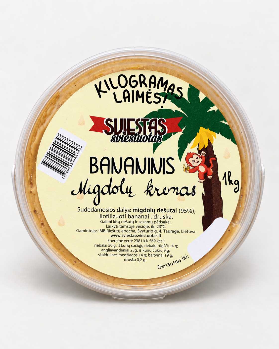Bananinis migdolų kremas – 1kg