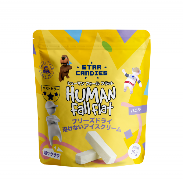 STAR CANDIES x HUMAN FALL FLAT šaltyje džiovinti vaniliniai ledai 16g