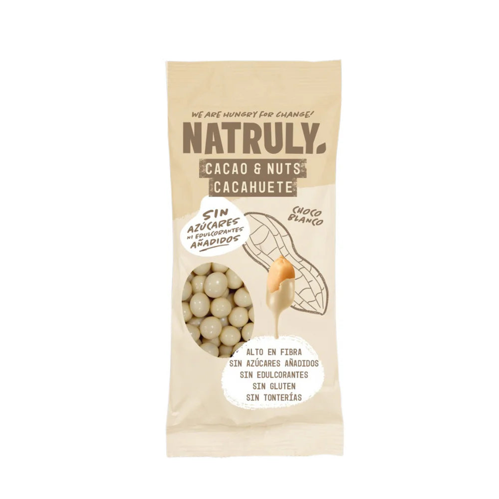Natruly žemės riešutai su baltuoju šokoladu 50g