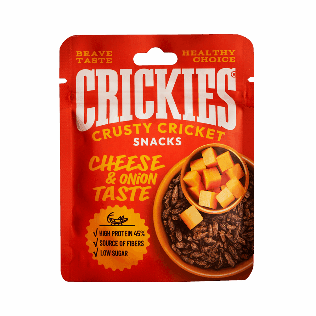CRICKIES džiovinti svirpliai sūrio ir svogūnų skonio 15g