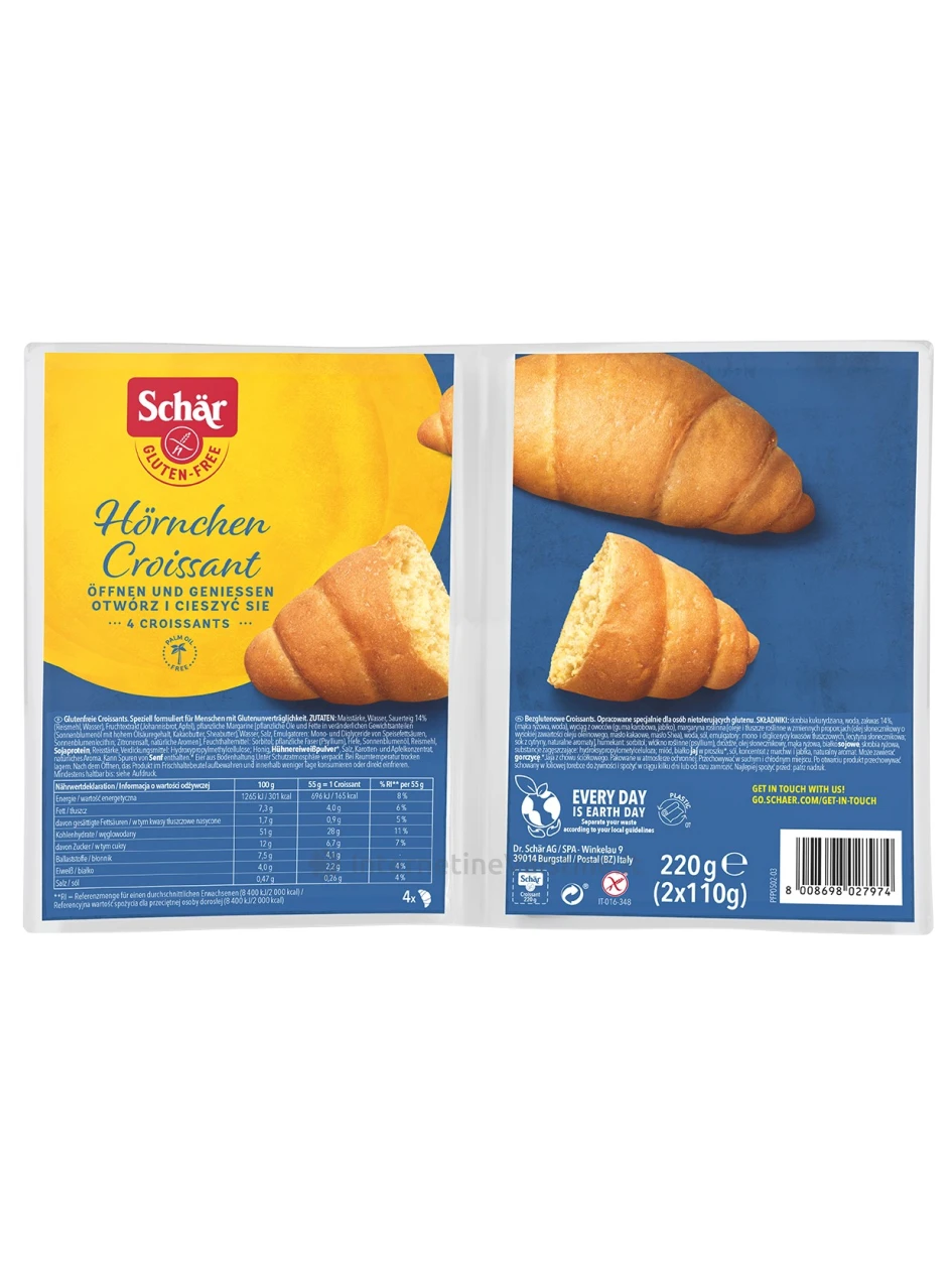 Schär CROISSANT - prancūziški rageliai be glitimo, 220g