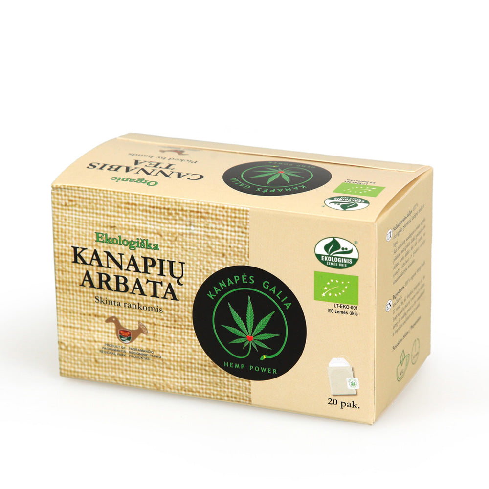 Ekologiška kanapių arbata dėžutėje, 20 pak.
