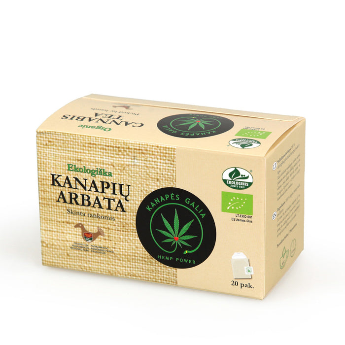 Ekologiška kanapių arbata dėžutėje, 20 pak.