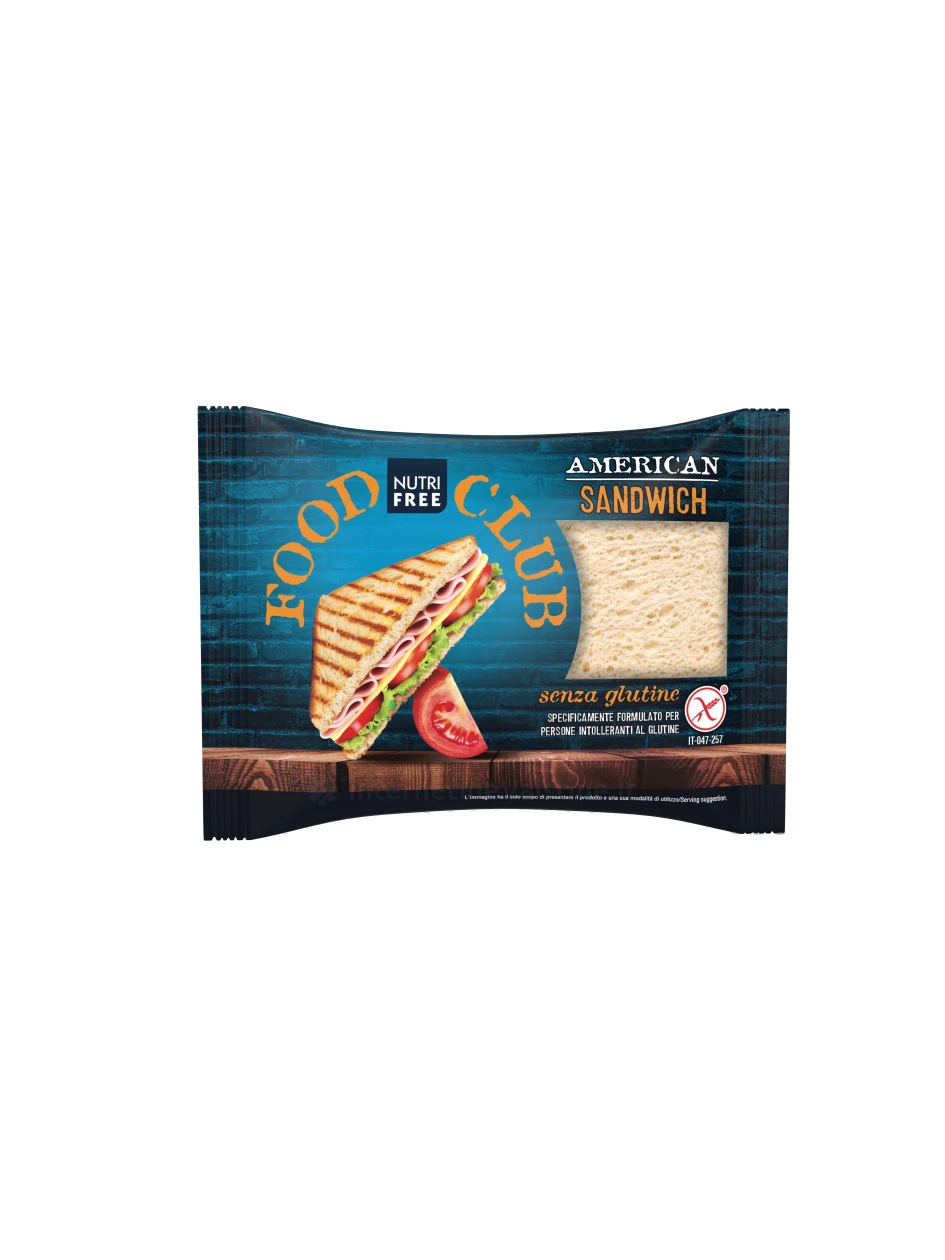 NUTRIFREE AMERICAN SANDWICH - amerikietiško stiliaus sumuštinių duona be glitimo, 240g