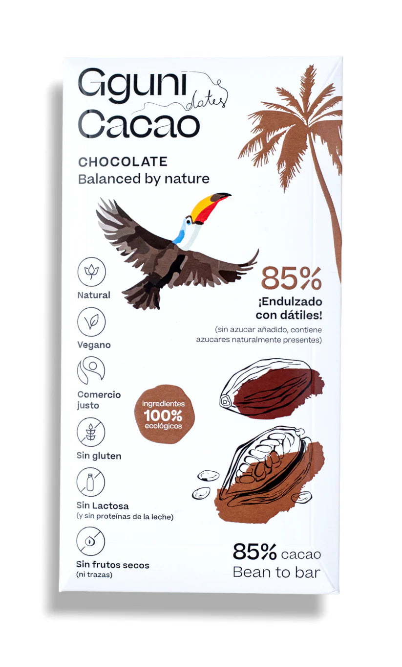 GGUNI DATES CACAO 85% juodasis šokoladas