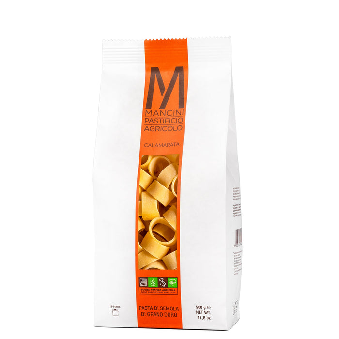 MANCINI Calamarata – kietųjų kviečių makaronai, 500 g