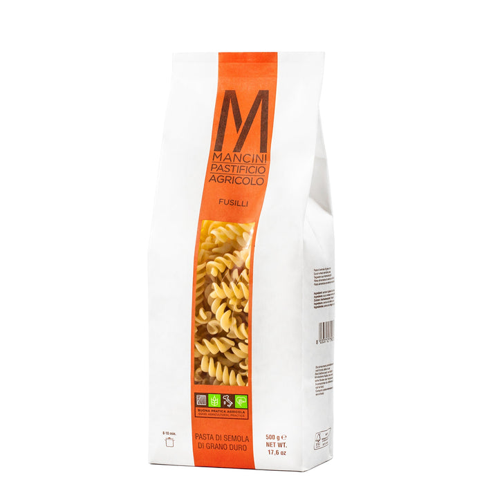 MANCINI Fusilli – kietųjų kviečių makaronai, 500 g