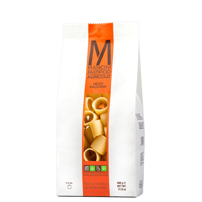 MANCINI Mezzi Paccheri – kietųjų kviečių makaronai