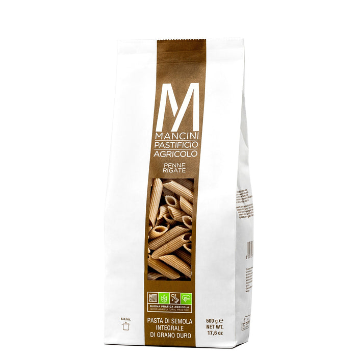 MANCINI Penne Rigate Integrali – viso grūdo makaronai, 500 g