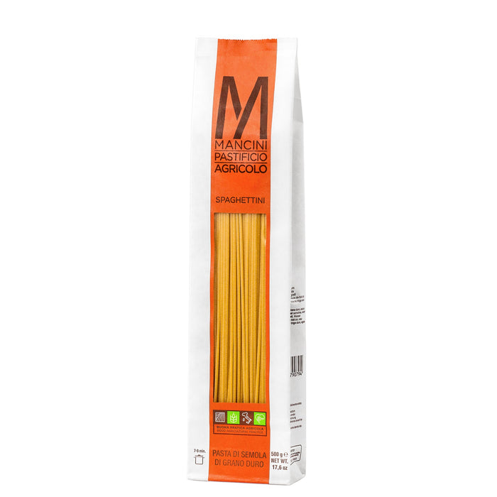 MANCINI Spaghettini – kietųjų kviečių makaronai, 500 g