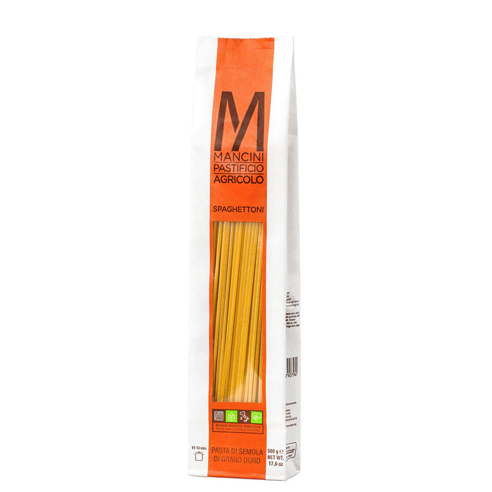MANCINI Spaghettoni – kietųjų kviečių makaronai, 500 g
