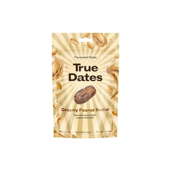 True Dates - Datulės be kauliukų su kreminių žemės riešutų sviesto skoniu , 100g.
