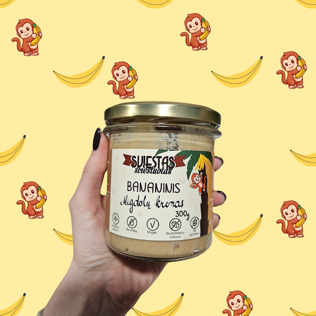 BANANINIS migdolų riešutų kremas