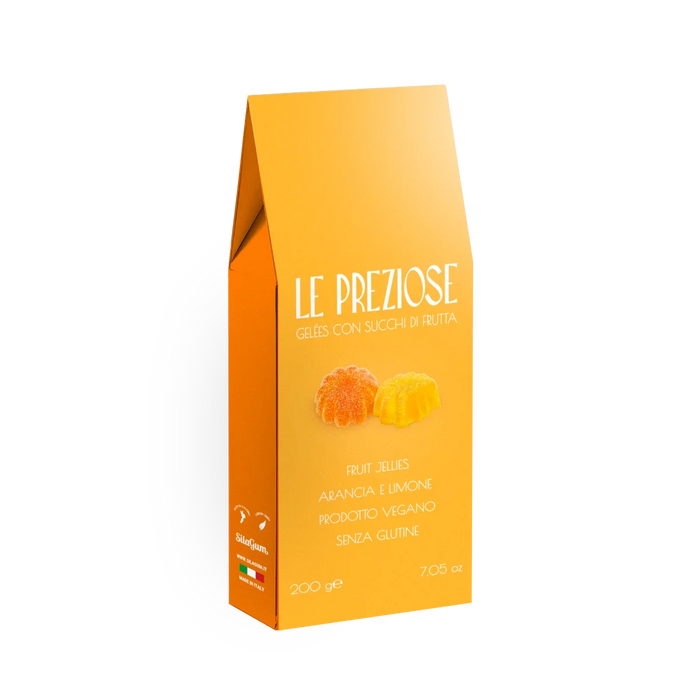GELÉES ARANCIA E LIMONE, vaisinės želė su apelsinų ir citrinų sultimis, 200 g / SILA GUM