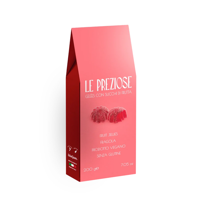 GELÉES ALLA FRAGOLA, vaisinės želė su braškių sultimis, 200 g / SILA GUM